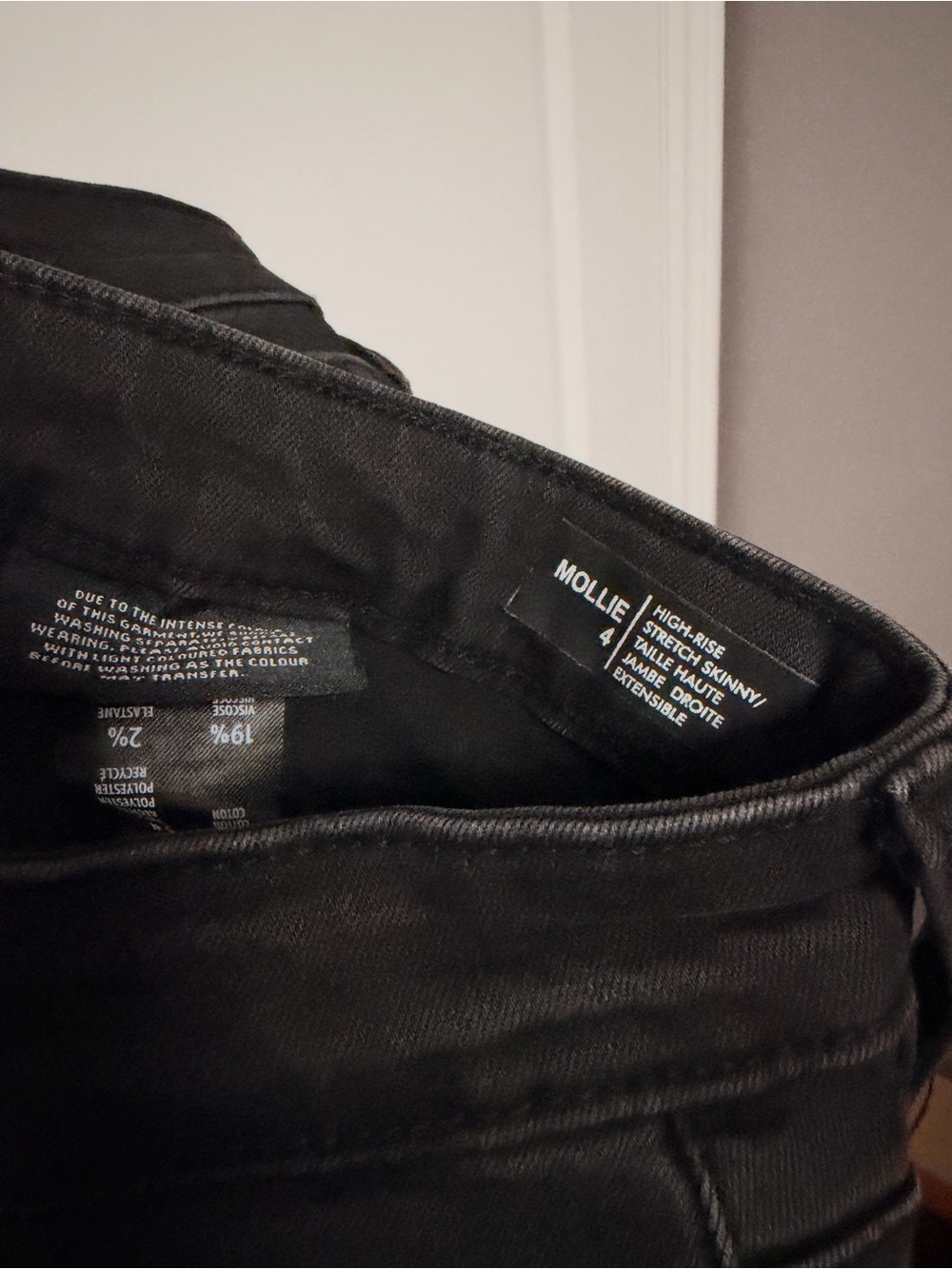Vintage Buffalo Mollie Black High-Rise Skinny Jeans